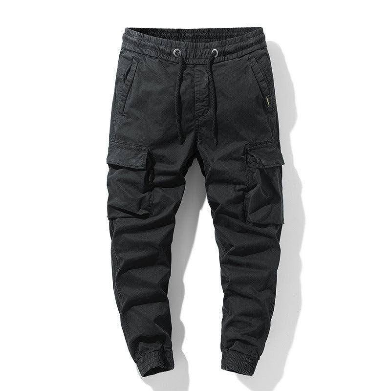 Men's Cargo Joggers with Elastic Waistband, Multi-Functional Pockets and Smocked Cuffs Mune Fashion