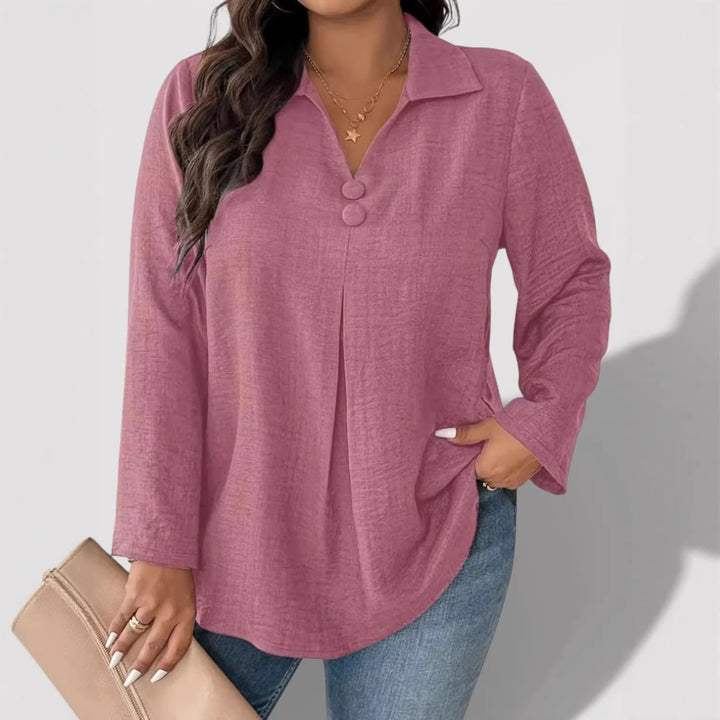 Women's Elegant Long Sleeve Shirt with Button Details