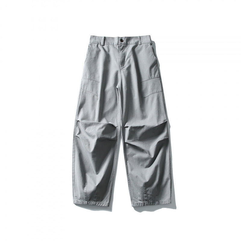 Unisex Wide Utility Cargo Pants in Relaxed Fit with Knee Darts and Elastic Hem Mune Fashion