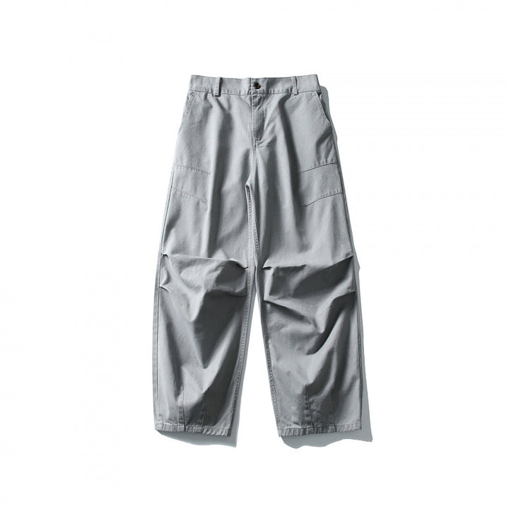 Unisex Wide Utility Cargo Pants in Relaxed Fit with Knee Darts and Elastic Hem Mune Fashion