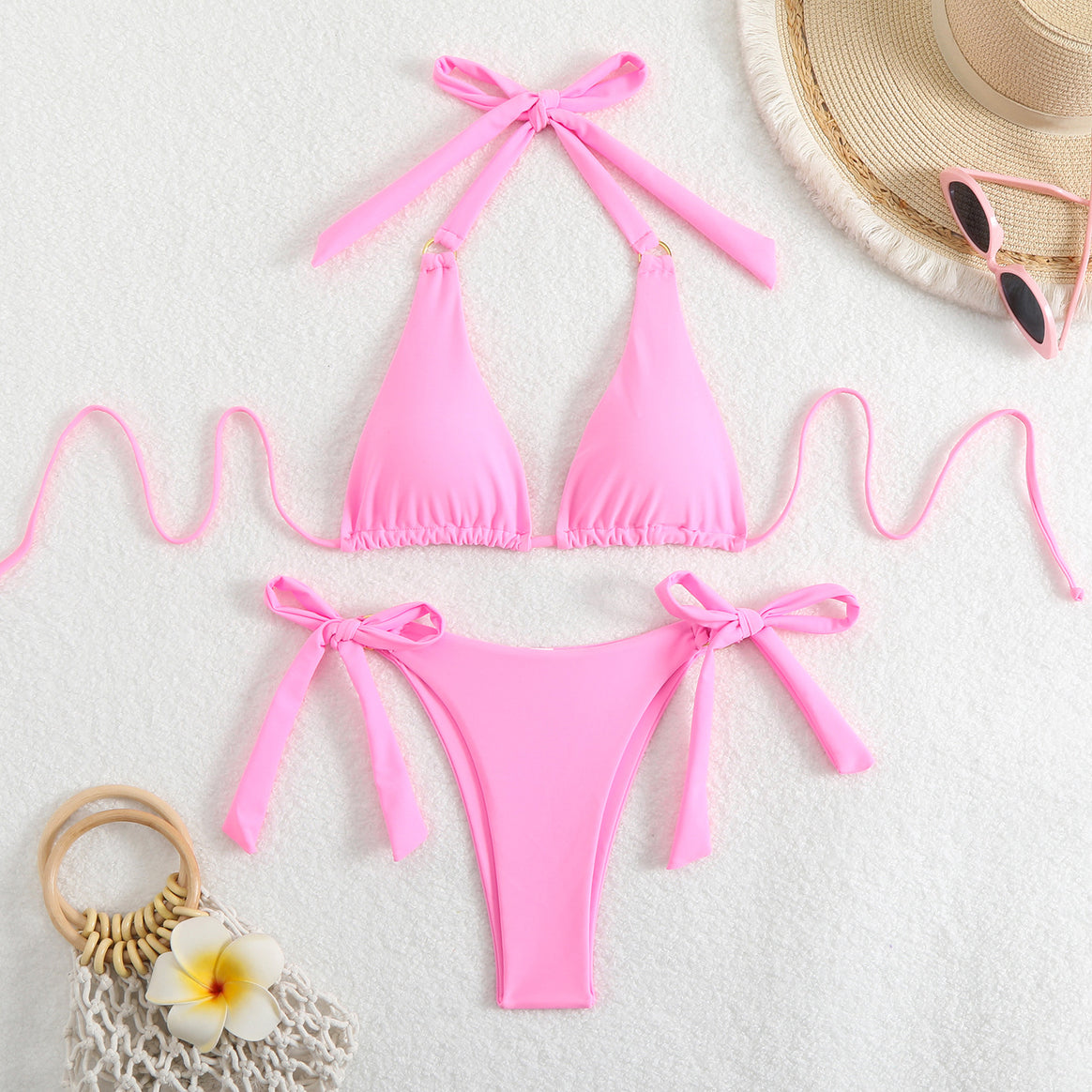 Ladies Bikini Set with stylish halterneck and adjustable straps Mune Fashion