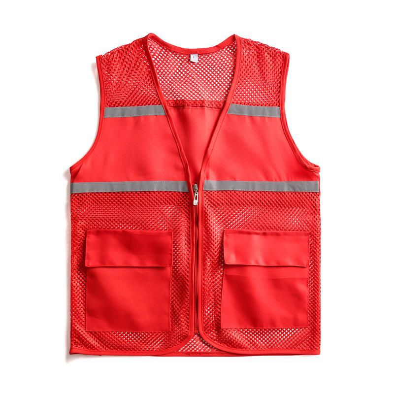 Unisex Visible Utility Vest with Breathable Mesh, Reflective Straps and Generous Front Pockets Mune Fashion