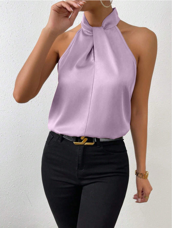 Mune Fashion | Women's Knot Neck Style Top Silk