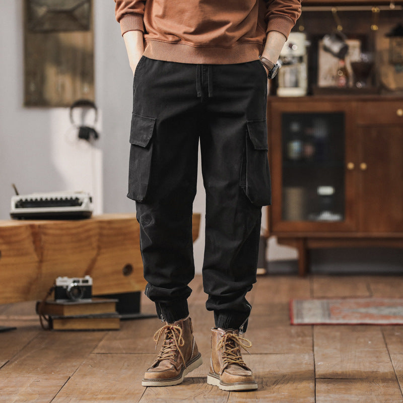 Herren Cargo-Jogginghose mit Mehrfach-Taschen, Tunnelzug und elastischen Bündchen Mune Fashion