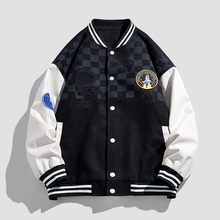 Men's Fashion College Jacket with Graphic Applications Mune Fashion