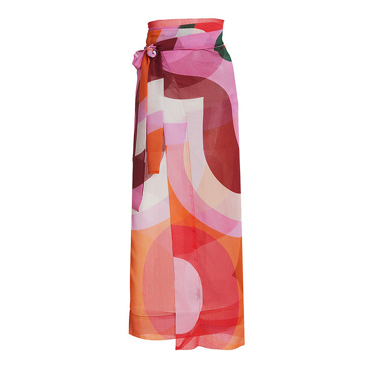 Women's asymmetrical swimsuit with modern graphic design Mune Fashion