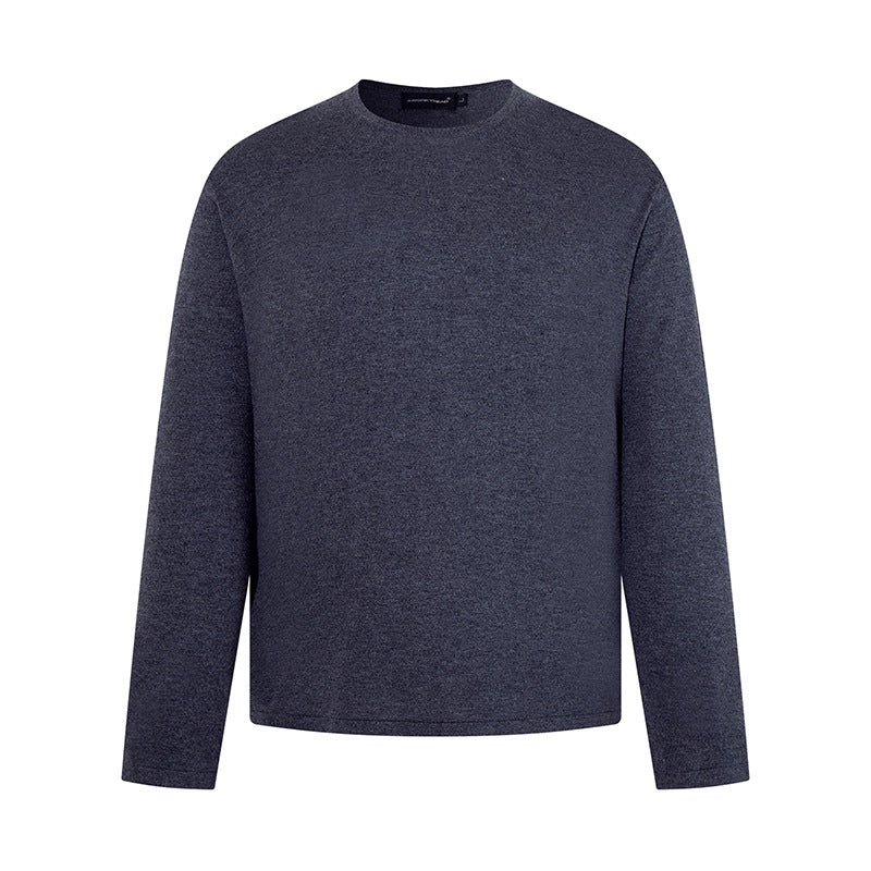 Men's fine knit sweater with round neck and straight cut Mune Fashion