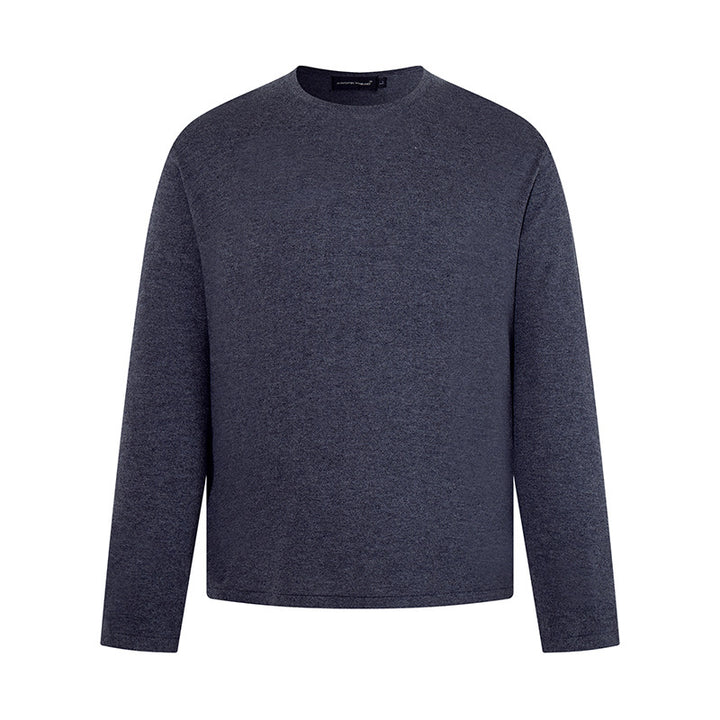 Men's fine knit sweater with round neck and straight cut Mune Fashion