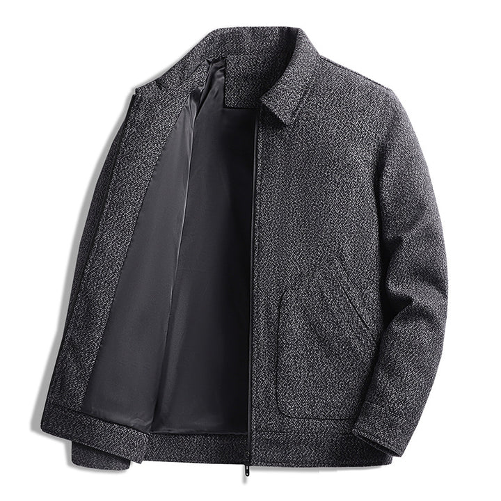 Men's Elegant Structured Transition Jacket with Shirt Collar and Softly Lined Interior Mune Fashion