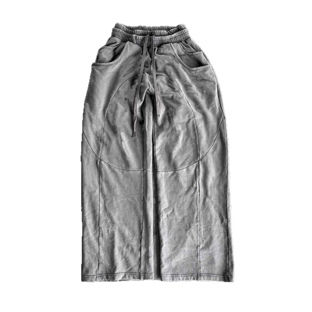 Men's Nan Oversized Leisure Joggers with Curved Seam Details, Drawstring Waistband and Elastic Leg Openings Mune Fashion