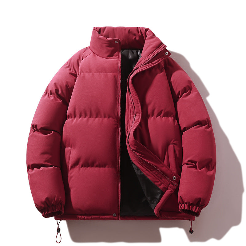 Unisex Padded Quilted Jacket made of Down Imitation with High Collar and Drawstring Mune Fashion