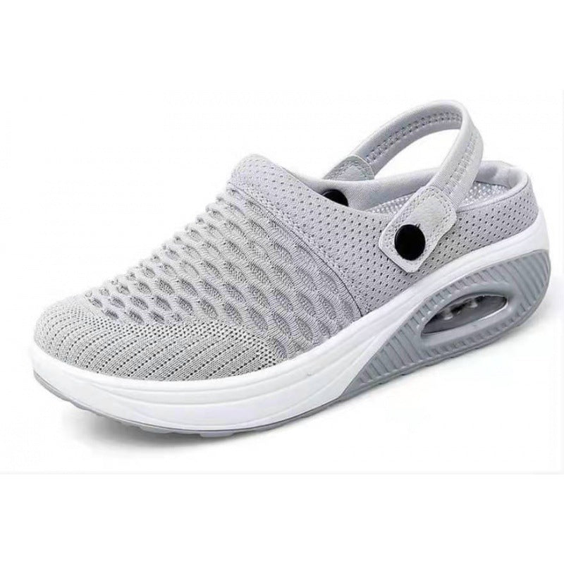 Women's breathable knit slingback sneakers with air cushion sole Mune Fashion