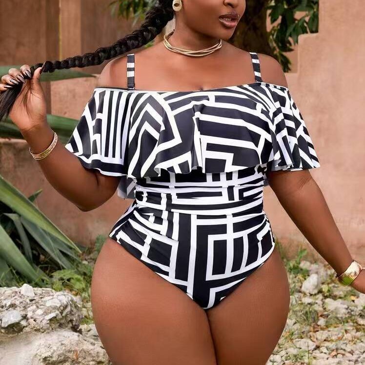 Women's One-Piece Swimsuit with Playful Ruffle Design Mune Fashion