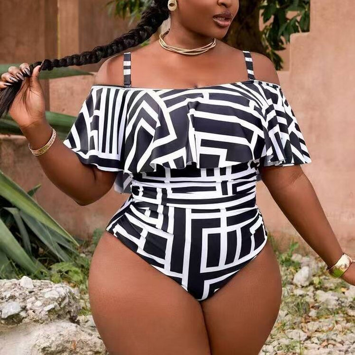 Women's One-Piece Swimsuit with Playful Ruffle Design Mune Fashion