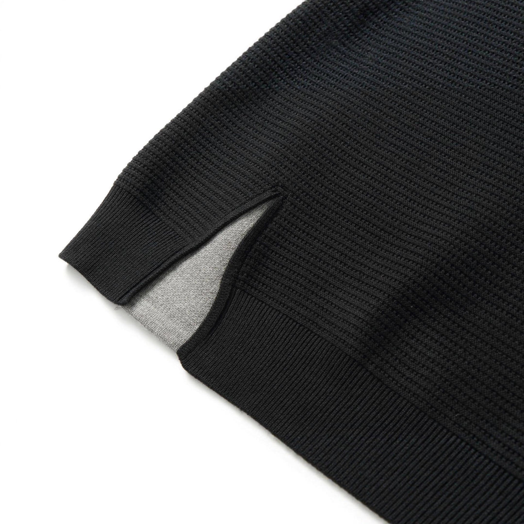 Women's Structured Round Neck Sweatshirt with Side Wedge Slit Mune Fashion