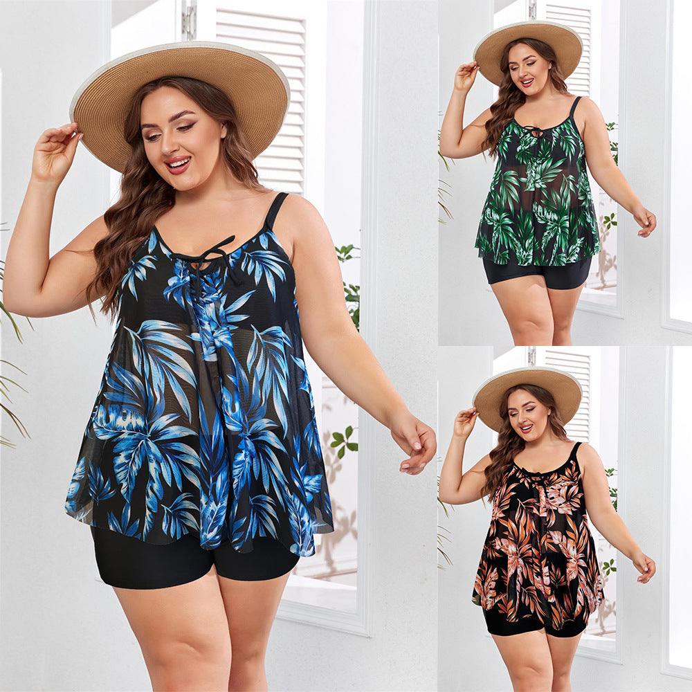 Damen Tankini-Set mit floralem Oberteil und eleganten Shorts Echo Archiv