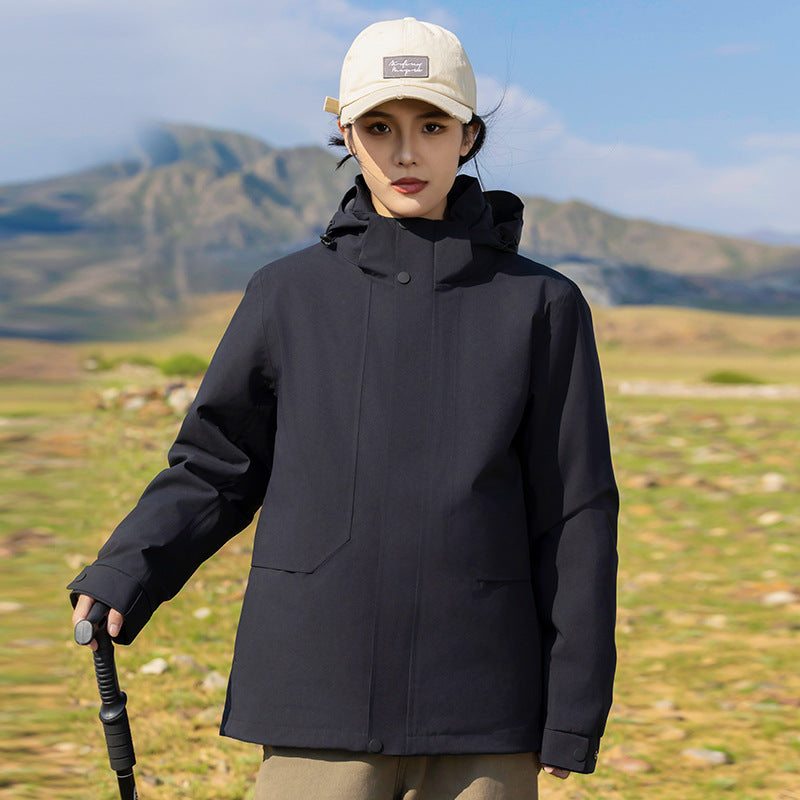 Men's Lightweight Waterproof Parka with Adjustable Hood and Concealed Zipper Mune Fashion