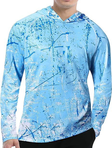 Men's sporty hoodie with abstract print
