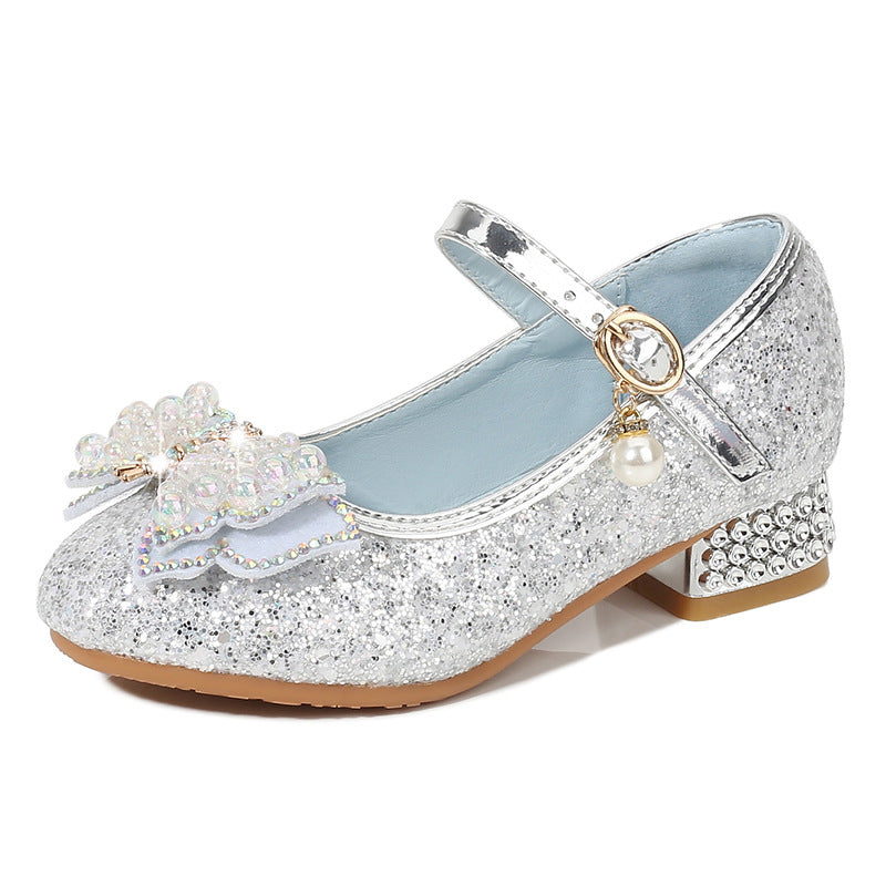 Girls Ballerina Shoes with Glitter and Shimmering Applications Mune Fashion
