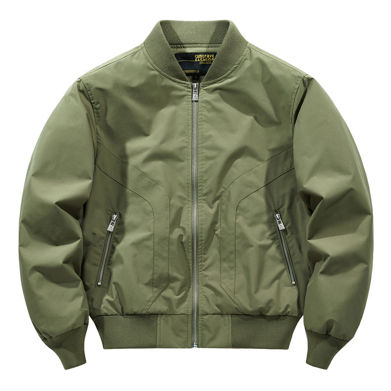 Men's Technical Bomber Jacket with Windproof Shell, Ribbed Cuffs and Zipper Pockets Mune Fashion