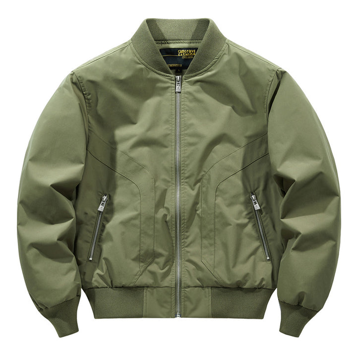 Men's Technical Bomber Jacket with Windproof Shell, Ribbed Cuffs and Zipper Pockets Mune Fashion