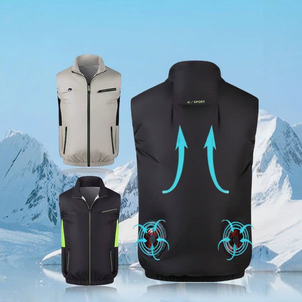 Men's breathable lightweight work vest with mesh lining and zip pockets Mune Fashion
