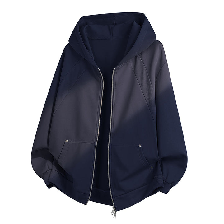 Women's Oversize Hoodie Zip Jacket with Raglan Sleeves & Pockets Mune Fashion