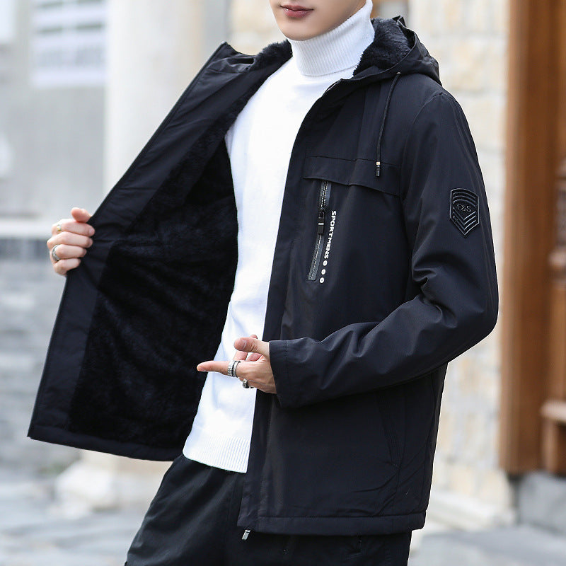 Men's Urban Softshell Parka with Teddy Fleece Lining, Concealed Zipper and Chest Pocket Mune Fashion