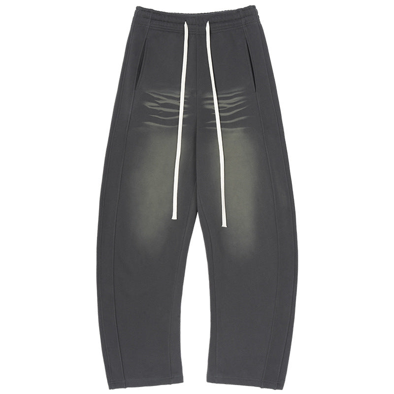 Men's Baggy Sweatpants with low crotch, contrasting decorative seams and extra long drawstrings Mune Fashion
