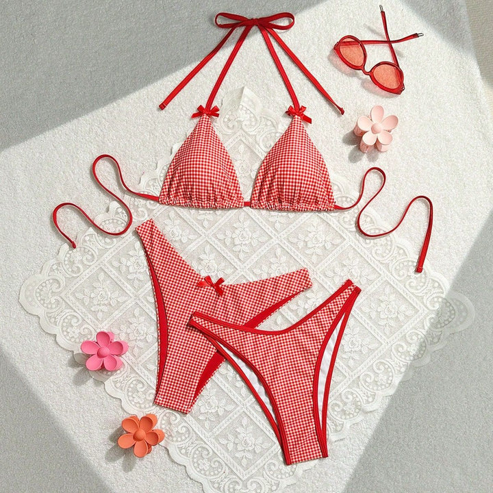 Women's triangle bikini in checkered cut Mune Fashion