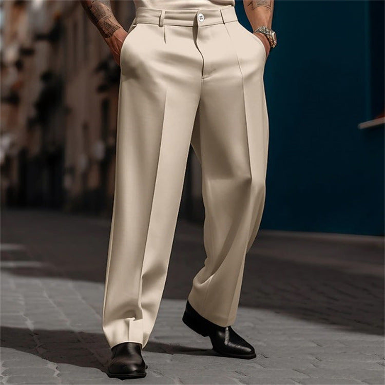 Men's classic suit trousers with high waist and wide legs Mune Fashion