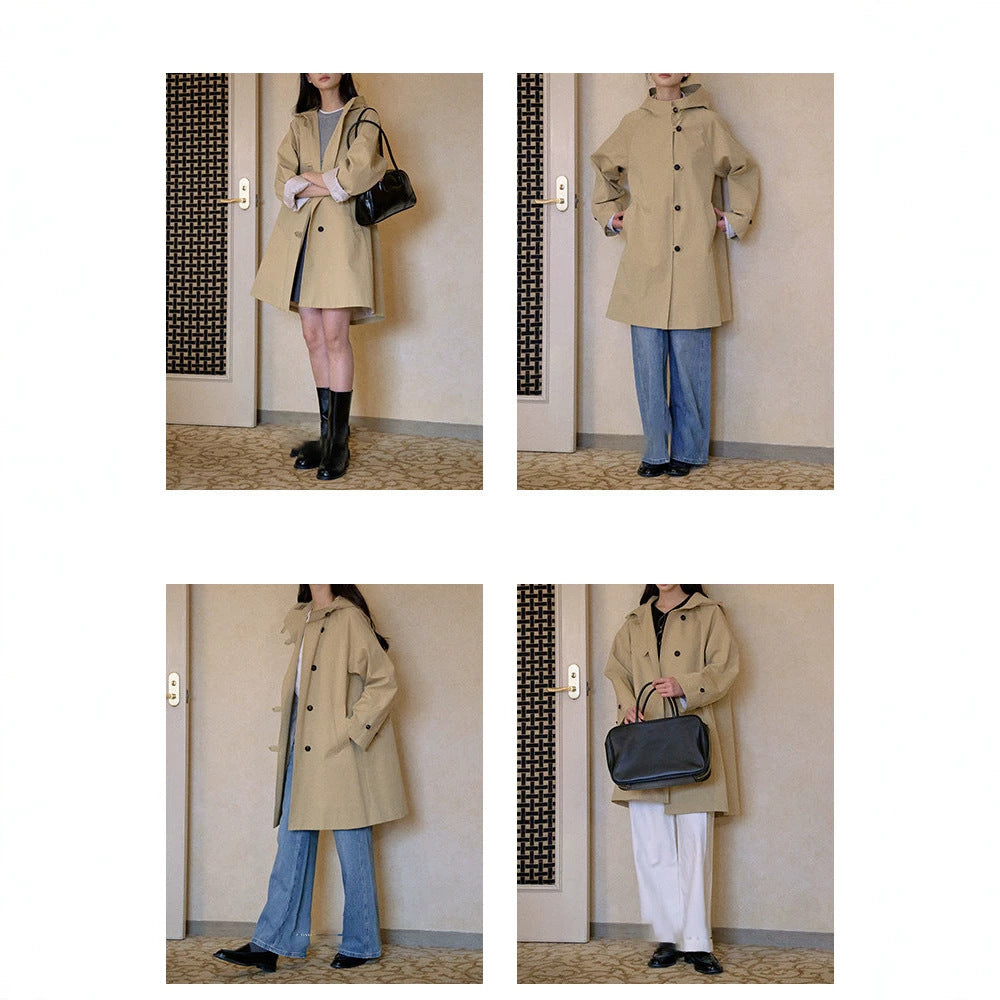 Women's Fashionable Transitional Jacket with Hood Mune Fashion