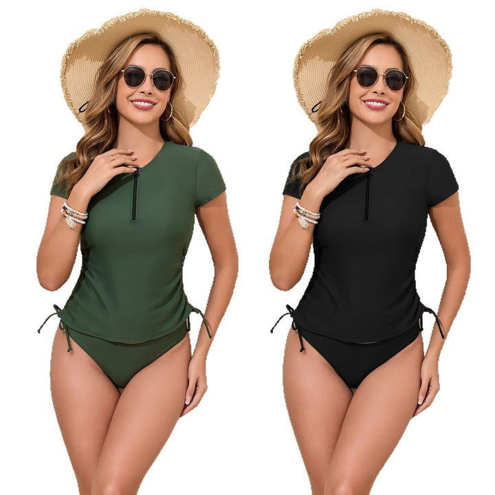 Ladies sporty two-piece swimsuit with zip and adjustable cut Mune Fashion