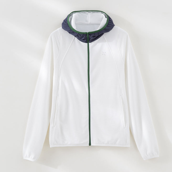 Women Lightweight Hooded Training Jacket made of structured functional jersey with full zip Mune Fashion