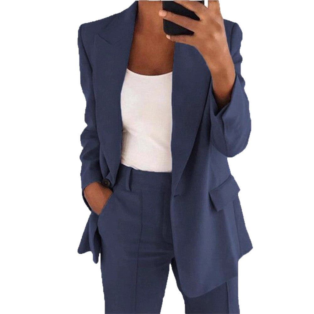 Women's tailored blazer pants business suit made of stretch fabric Mune Fashion