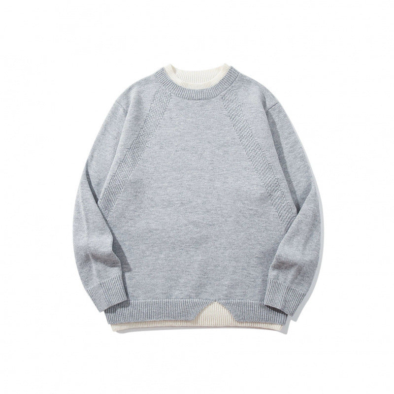 Unisex fine knit sweater with raglan seam and triangular hem adornment Mune Fashion
