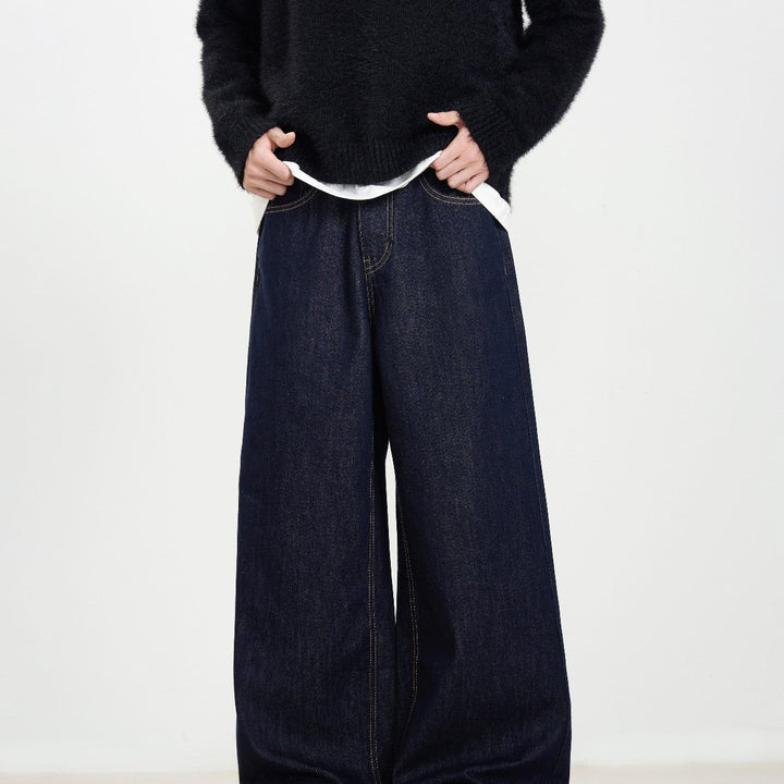 Women Wide Cut Denim Pants Mune Fashion