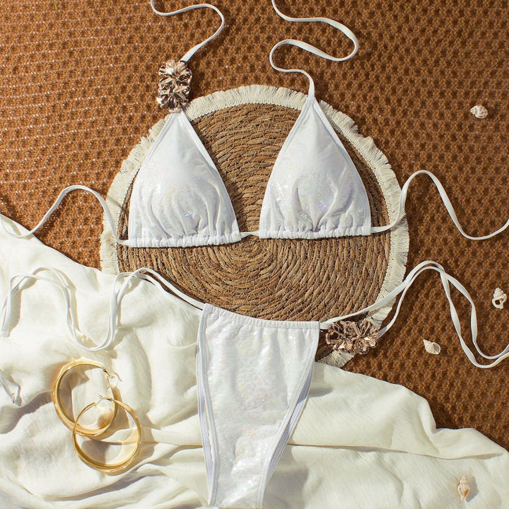 Women's triangle bikini with shimmering embellishments Mune Fashion