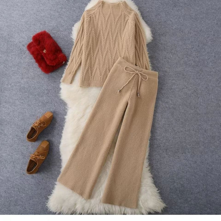 Women's Elegant Knit Top and Pants Set Mune Fashion