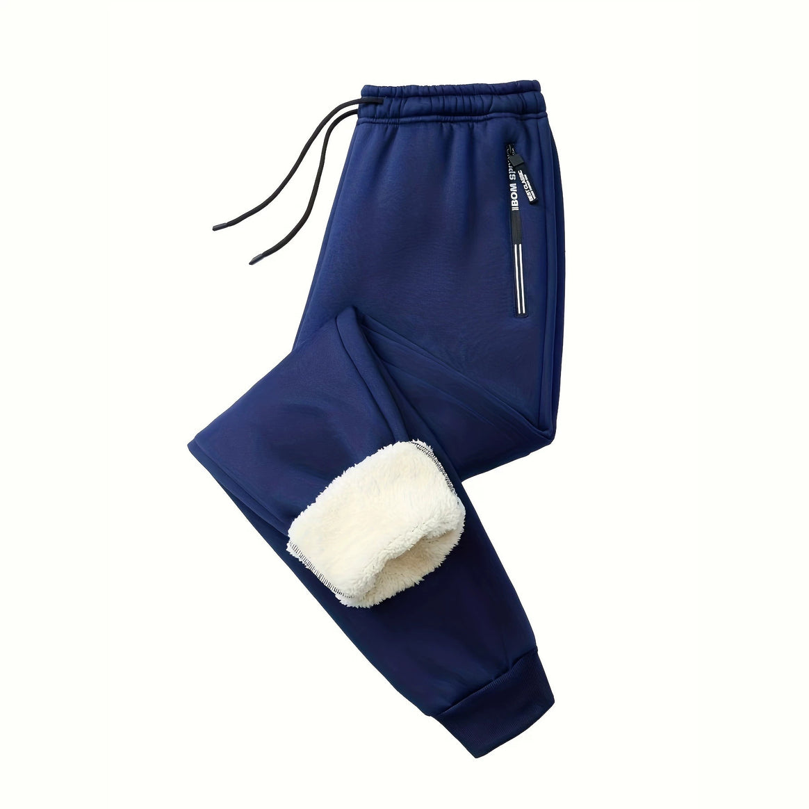 Men's Tapered Performance Jogging Pants with Elastic Waistband, Zipper Pockets & Ribbed Cuffs Mune Fashion