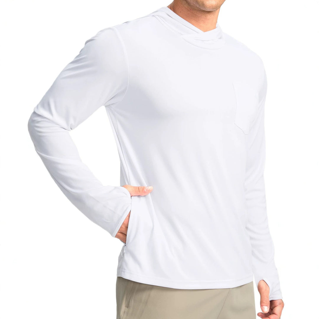 Men's functional shirt with hood and pockets