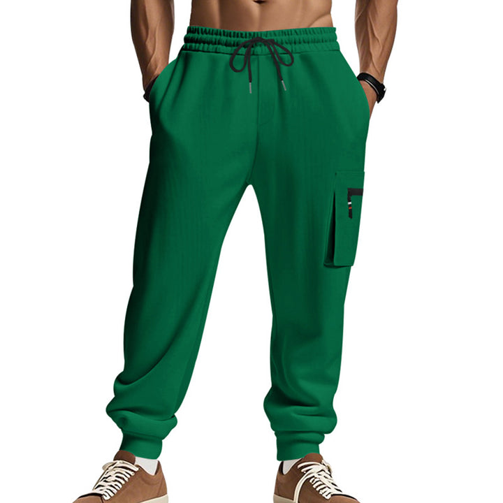 Men's cargo jogging pants with zip cargo pocket, elastic waistband, and ribbed hem Mune Fashion