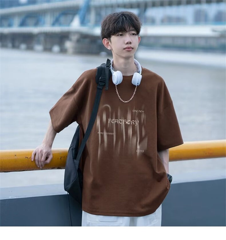 Men's Oversized T-Shirt with Creative Print Mune Fashion
