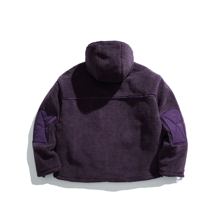 Unisex Insulated Fleece Utility Jacket with Hood and XXL Flap Pockets Mune Fashion
