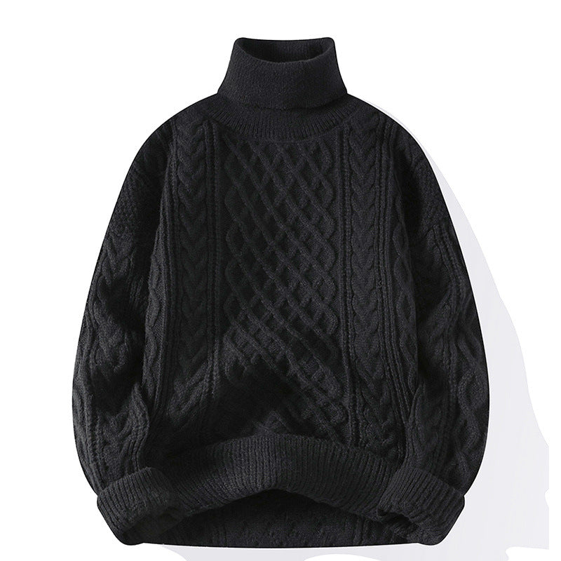 Women's chunky knit sweater with turtleneck Mune Fashion