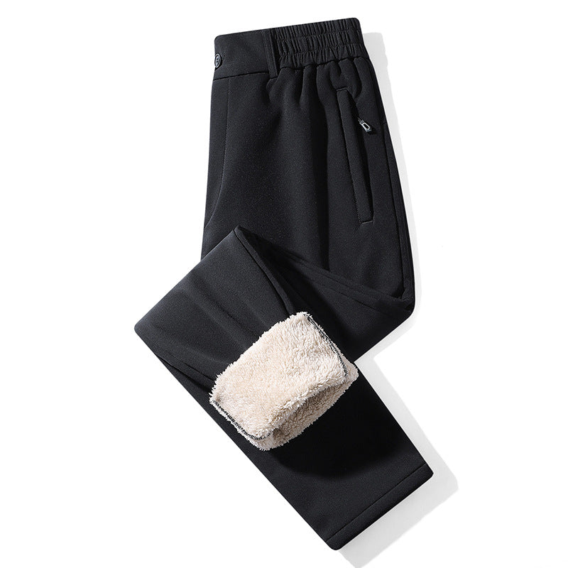 Men's Lined Lounge Pants with Teddy Lining, Elastic Waistband and Zipper Pockets Mune Fashion