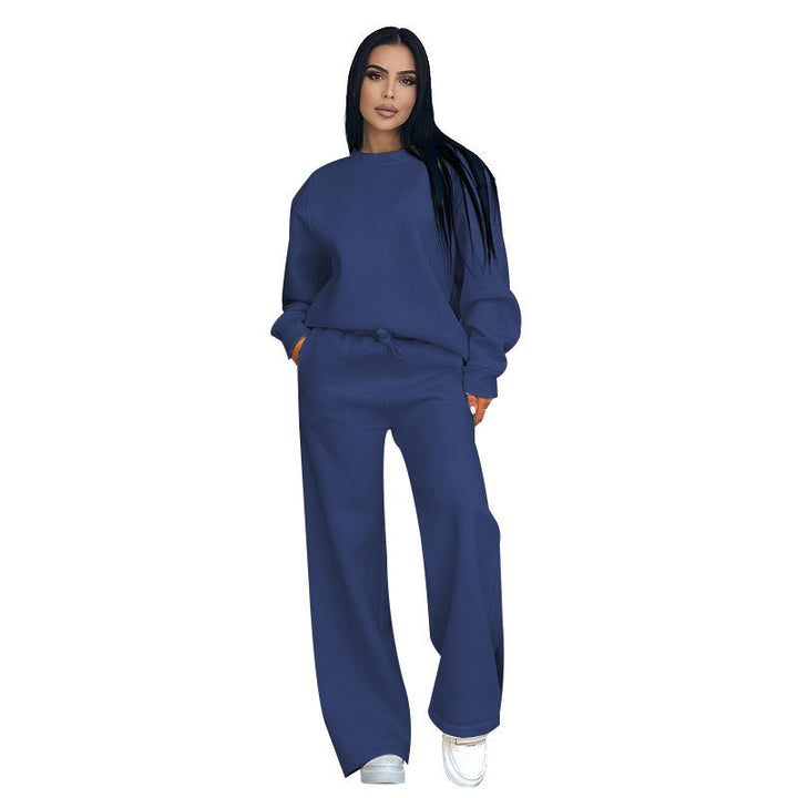 Women's Nano Lounge Set with Oversized Round Neck and High-Cut Jogging Pants with Wide Leg Mune Fashion