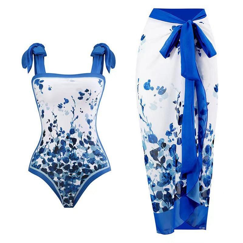 Women's one-piece swimsuit with asymmetrical cut and elegant palazzo pants Mune Fashion