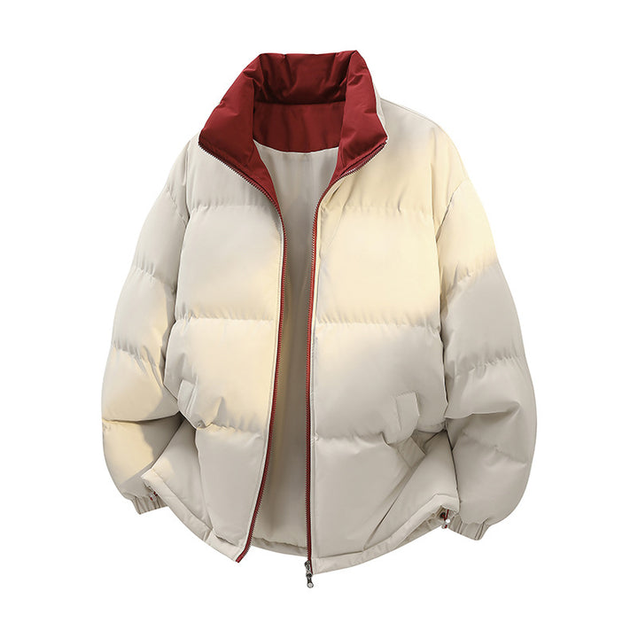 Unisex Oversized Padded Jacket with High Collar, Two-Tone Lining & Adjustable Hem Mune Fashion