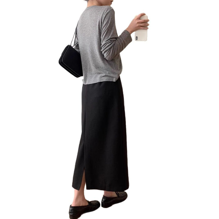 Women's Elegant Maxi Skirt with High Waist and Timeless Cut Mune Fashion